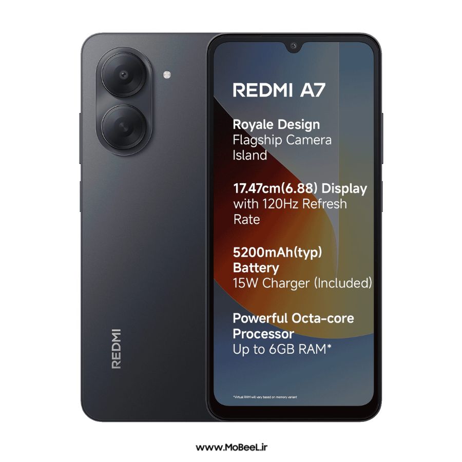 گوشی موبایل شیائومی مدل Redmi A7 دو سيم‌ کارت ظرفیت 64 گیگابایت و رم 3 گیگابایت
